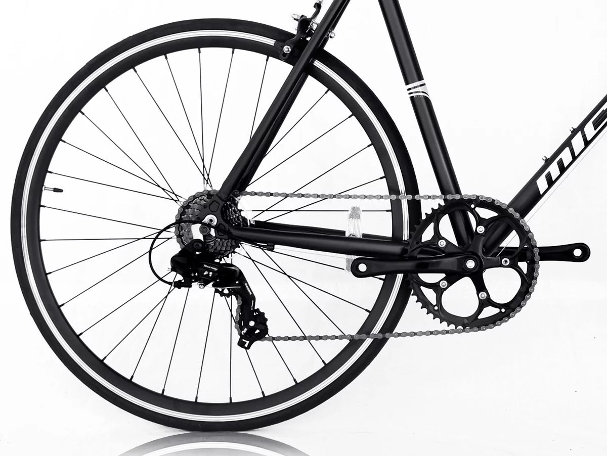 White 53 cm Aluminum 700C Road Bike Q601512