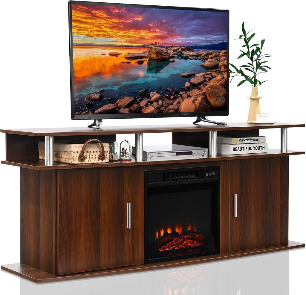 Fireplace TV Stand for TVs up to 70 Inches with 1400W Electric Fireplace H804415