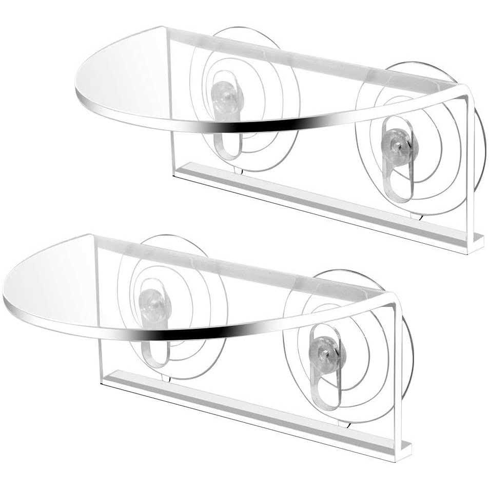Transparent Acrylic Aquarium Shelf with Suction Cups A40145