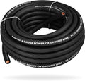 1/0 Gauge OFC Pure Copper Power Ground Wire Cable 25ft Black N817