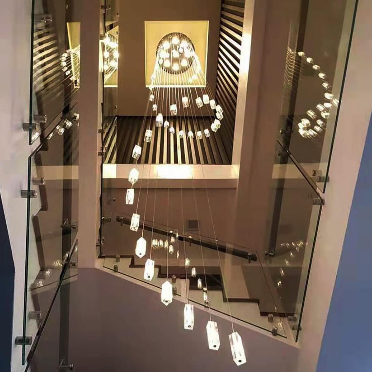 Modern Crystal Chandeliers LED Light Fixture 36-Lights L8044