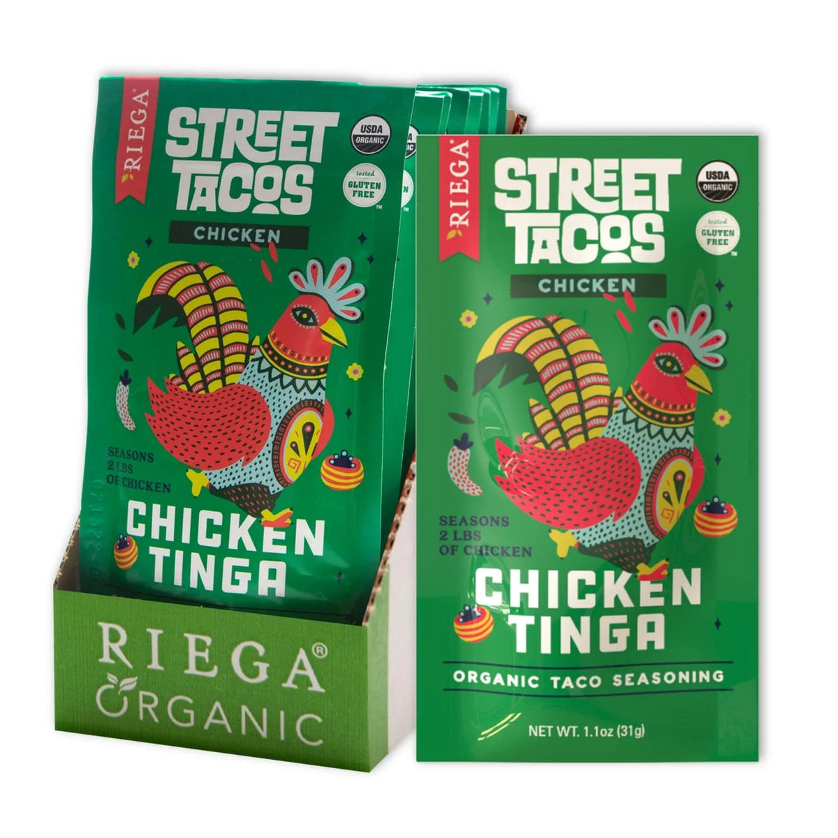 Organic Chicken Tinga Street Taco Seasoning 1.1 Ounce (Pack of 8) L2012