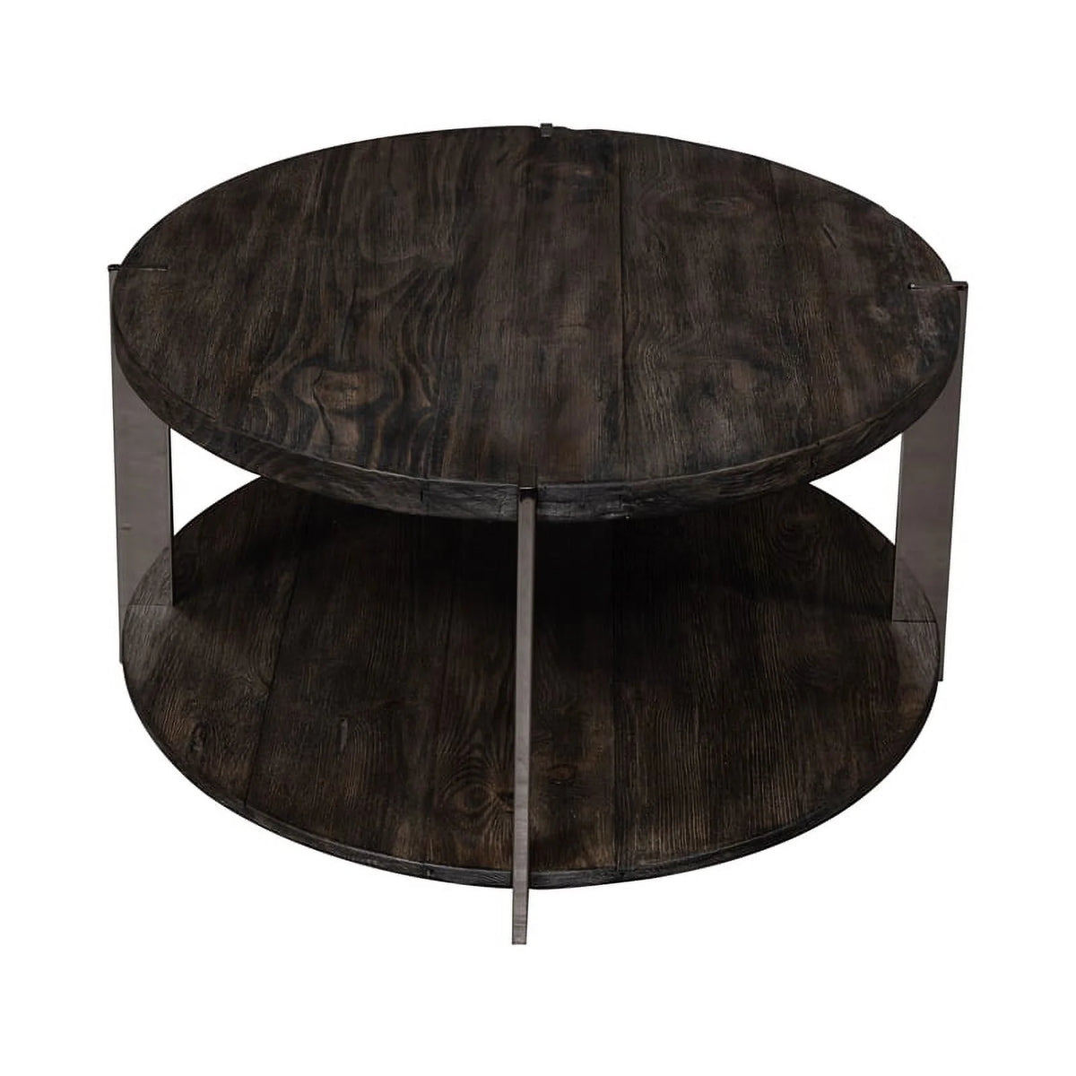 Modern Wood Oval Cocktail Table in Mahogany J42468