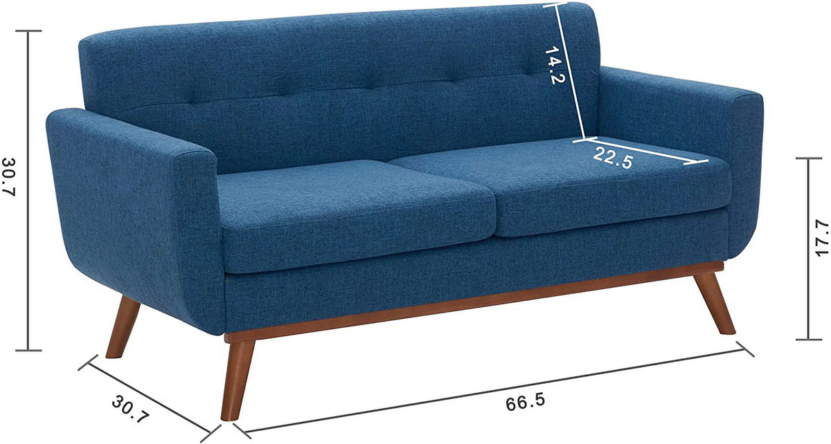 65" Button Tufted Upholstered Loveseat Sofa A731