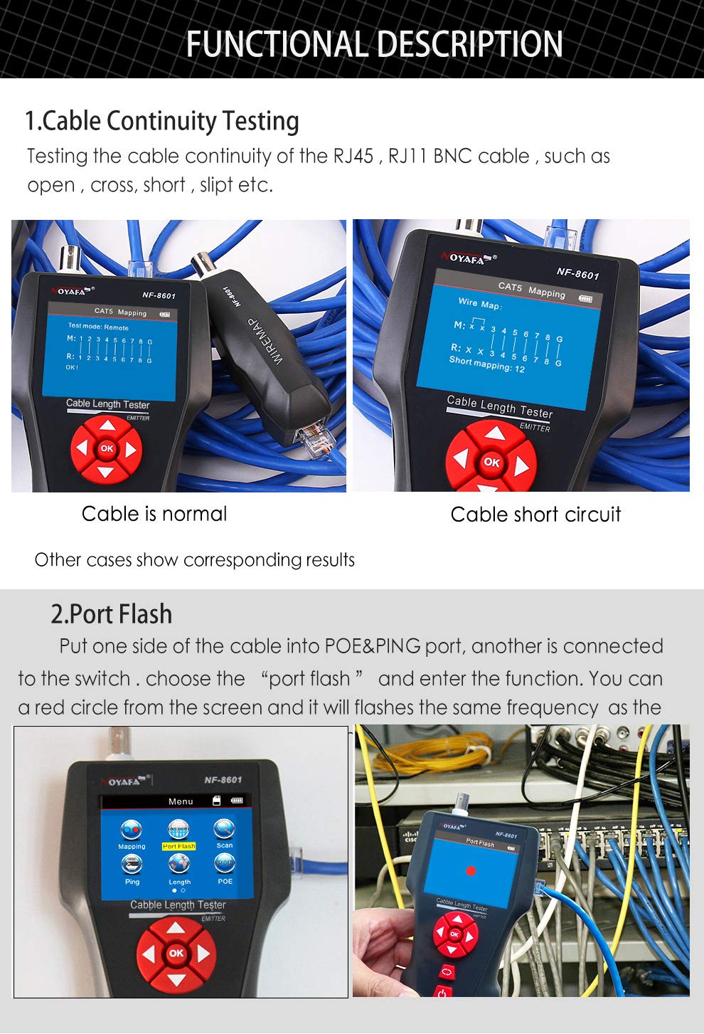 Multi-Functional Network Cable Tester L50710