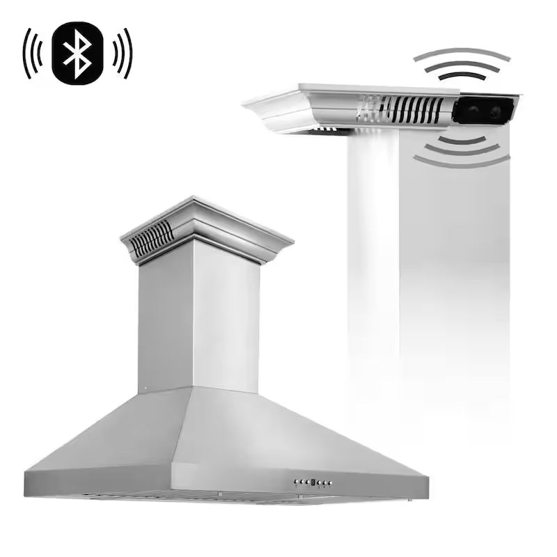 36 in. 400 CFM Ducted Wall Mount Range Hood in Stainless Steel W90833