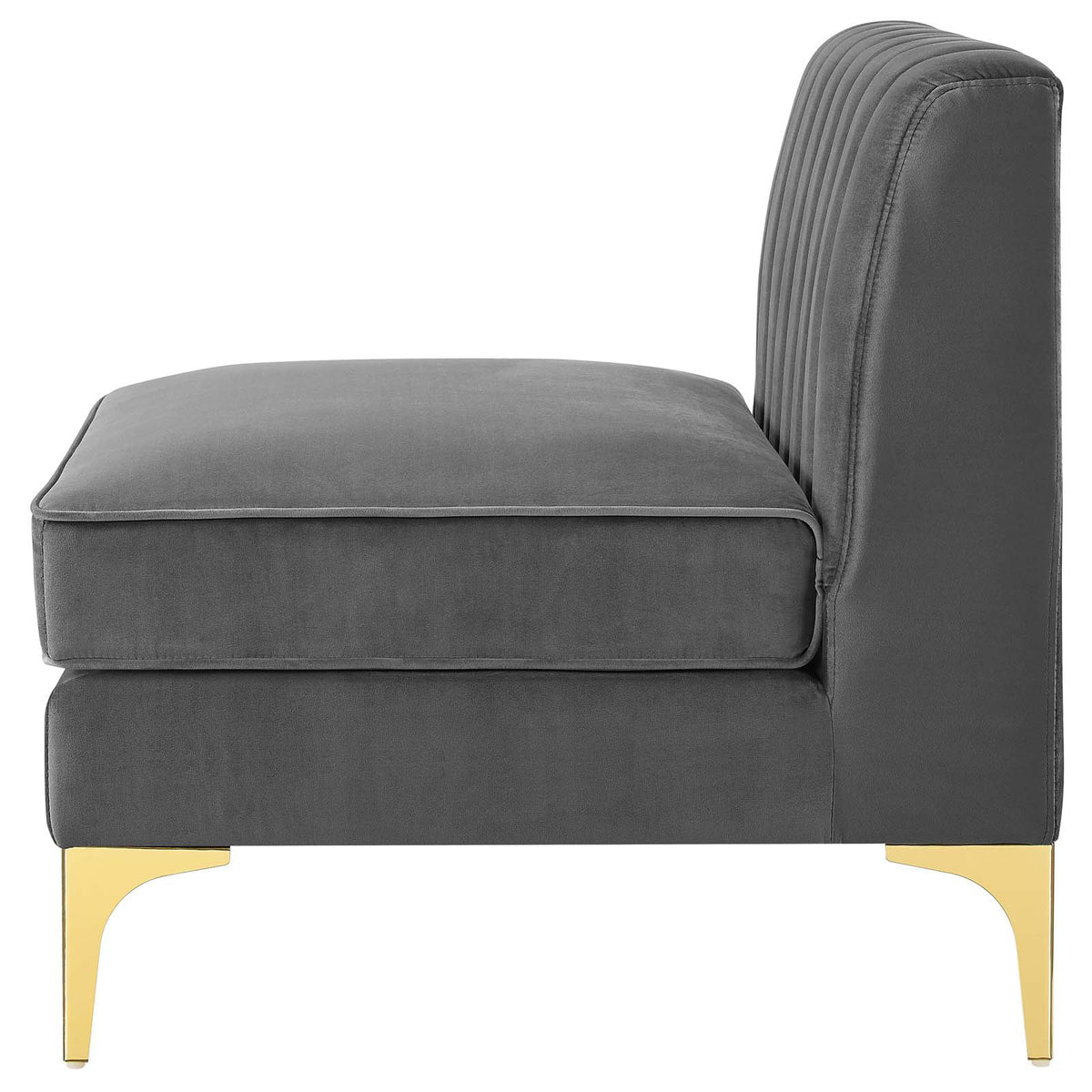 Gray Velvet 8-Piece Sectional Sofa S717899
