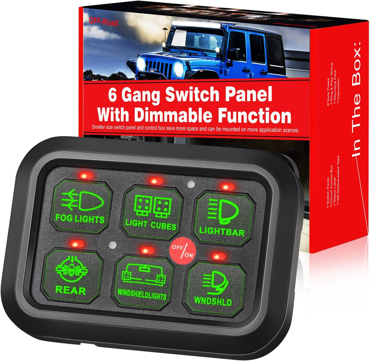 8 Gang LED Switch Panel with Label Stickers A987404