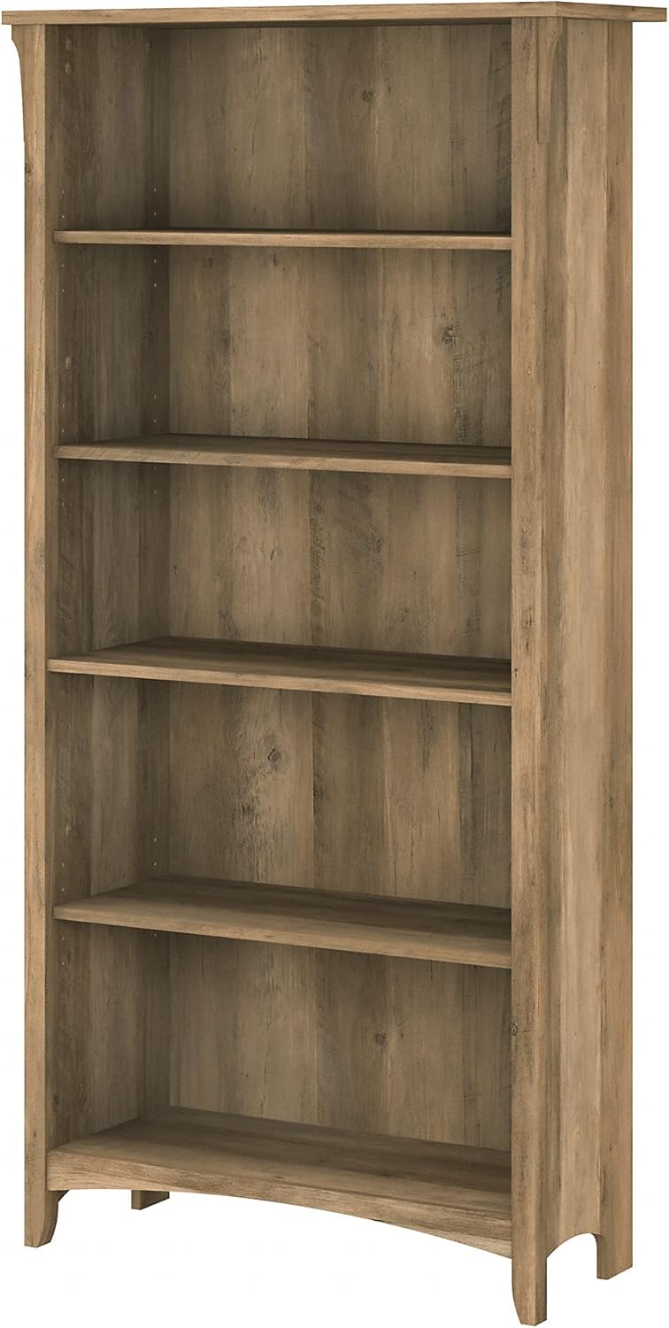 5 Shelf Bookcase in Vintage Black U9872