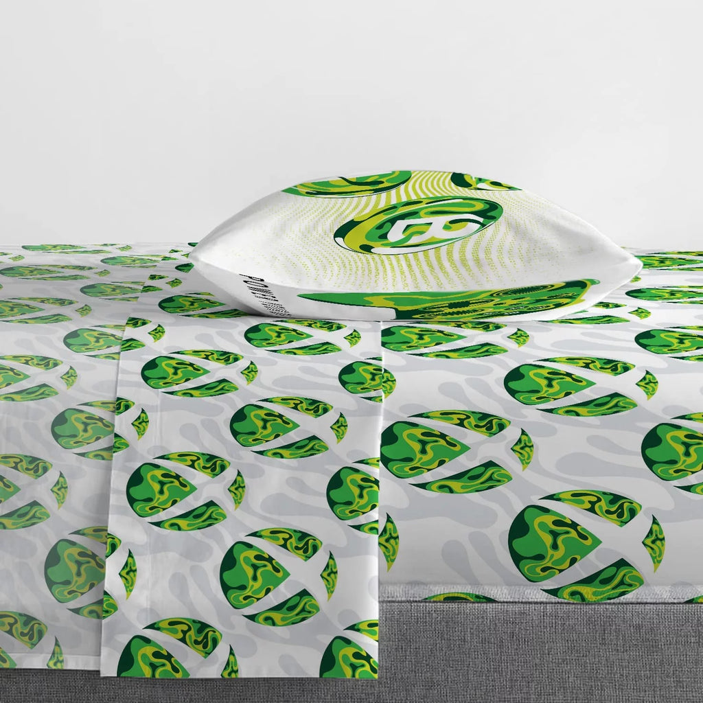 Green 3 Piece Twin Sheet Set Microfiber B242
