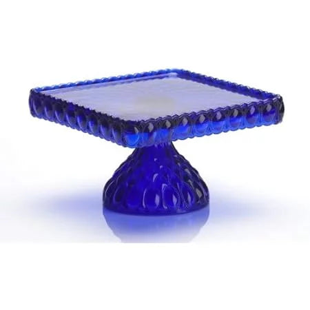Cobalt Blue Square Cake Plate Stand I64828