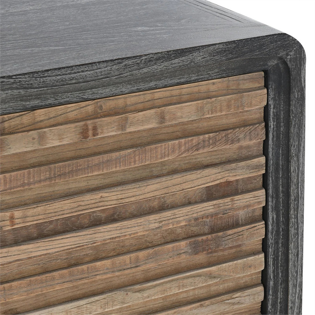 79" Reclaimed Elm Wood 4-Door Sideboard D16967