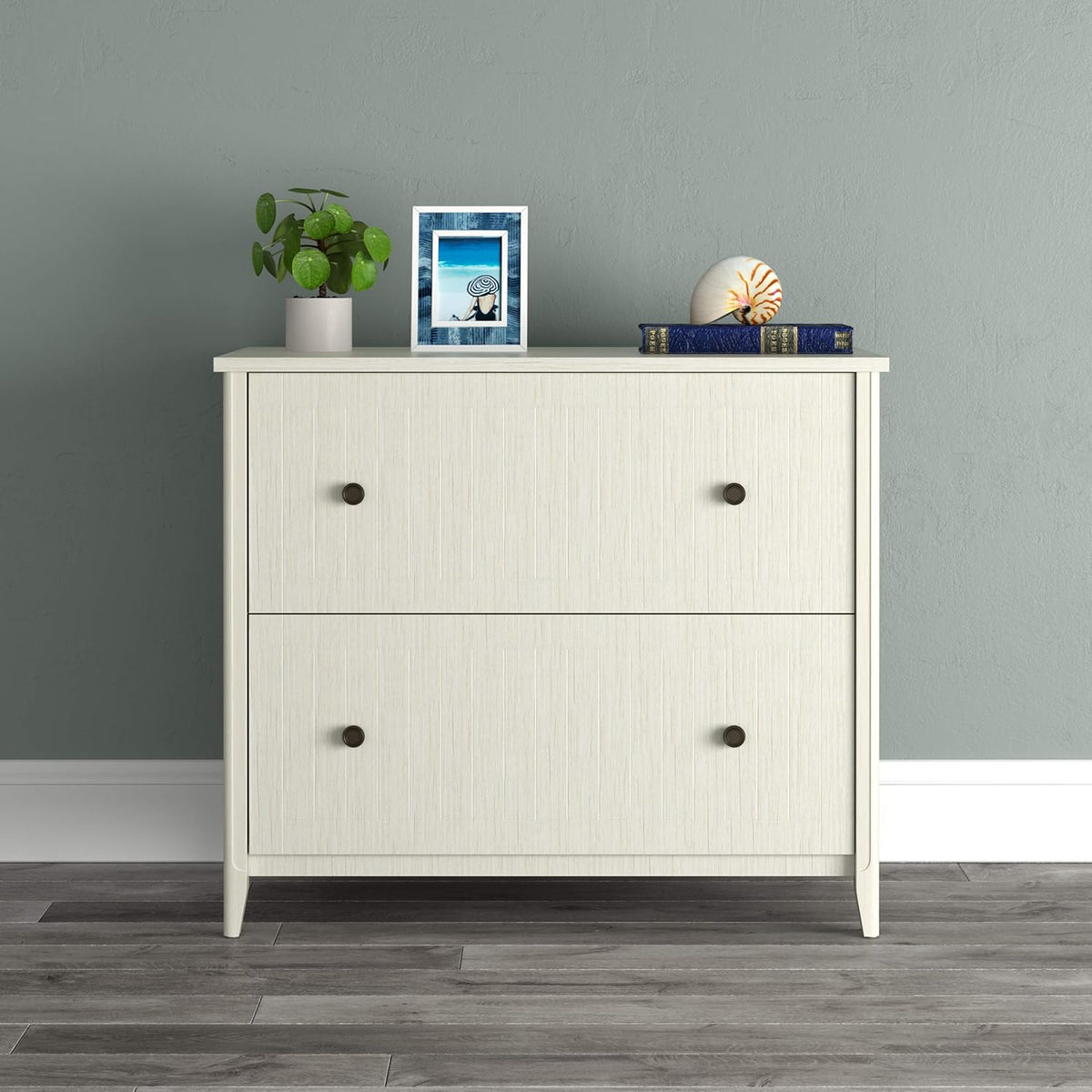 Weathered White Lateral Filing Cabinet Q906
