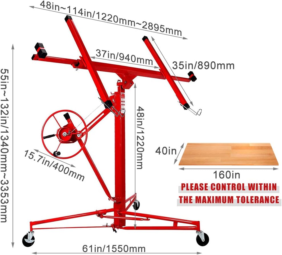 11' Rolling Drywall Lift B428306