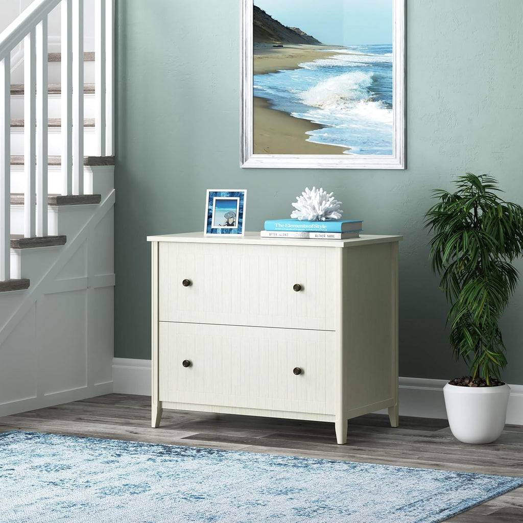 Weathered White Lateral Filing Cabinet Q906