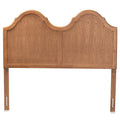 Ash Walnut Finished Wood King Size Arched Headboard C6085