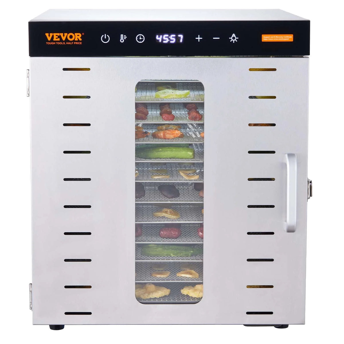Food Dehydrator Machine, 10 Stainless Steel Trays, 1000W Electric Food Dryer R193323