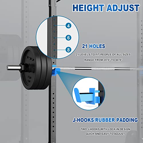 Adjustable Squat Rack with Pull Up Bar G253