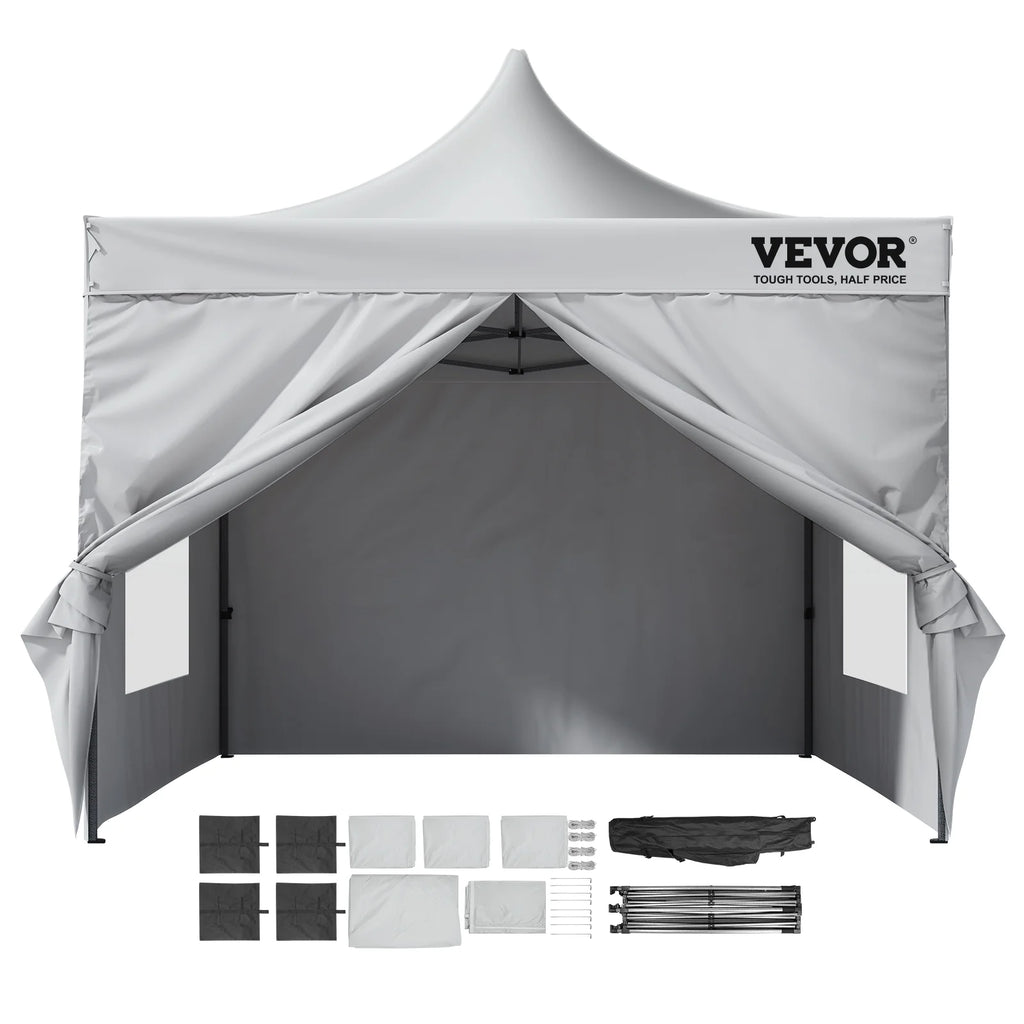 10x10 FT Pop up Canopy Tent with Removable Sidewalls T58213