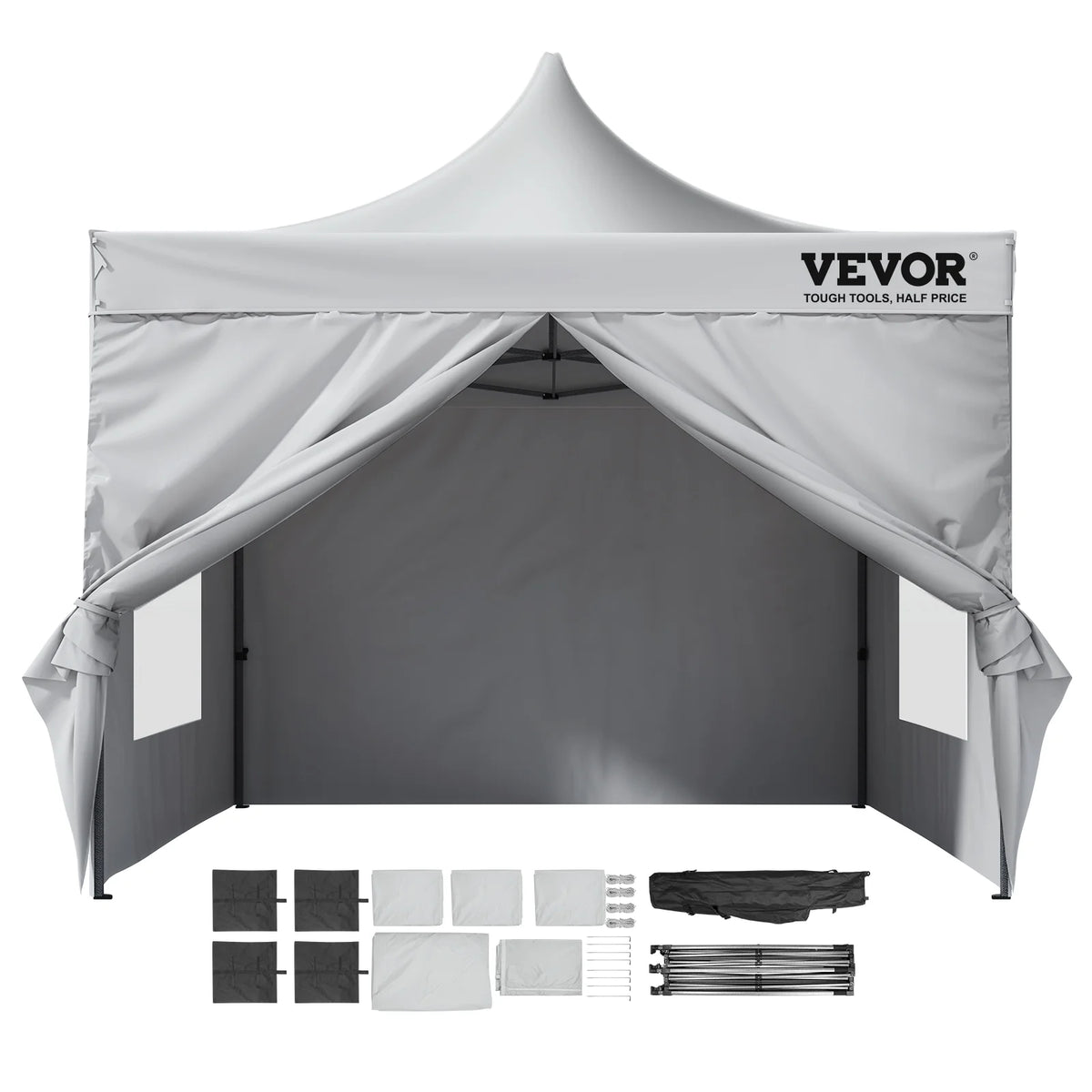 10x10 FT Pop up Canopy Tent with Removable Sidewalls T58213