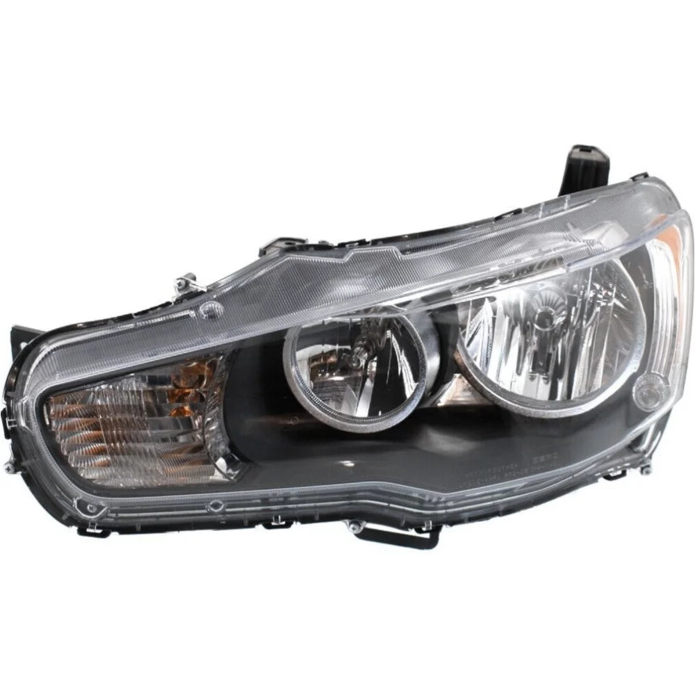 2008-2014 Lancer EVO X Headlights Headlamps Chrome Bezel Left+Right E254