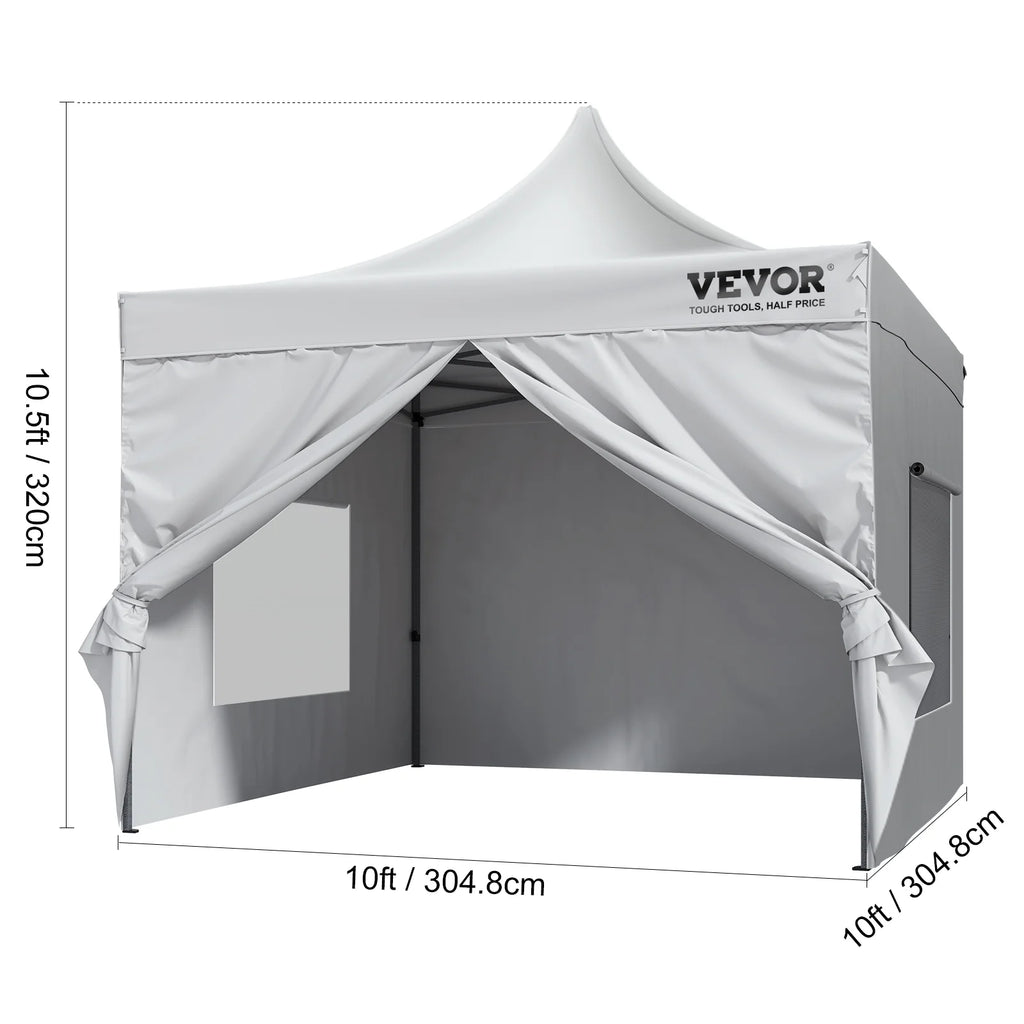 10x10 FT Pop up Canopy Tent with Removable Sidewalls T58213