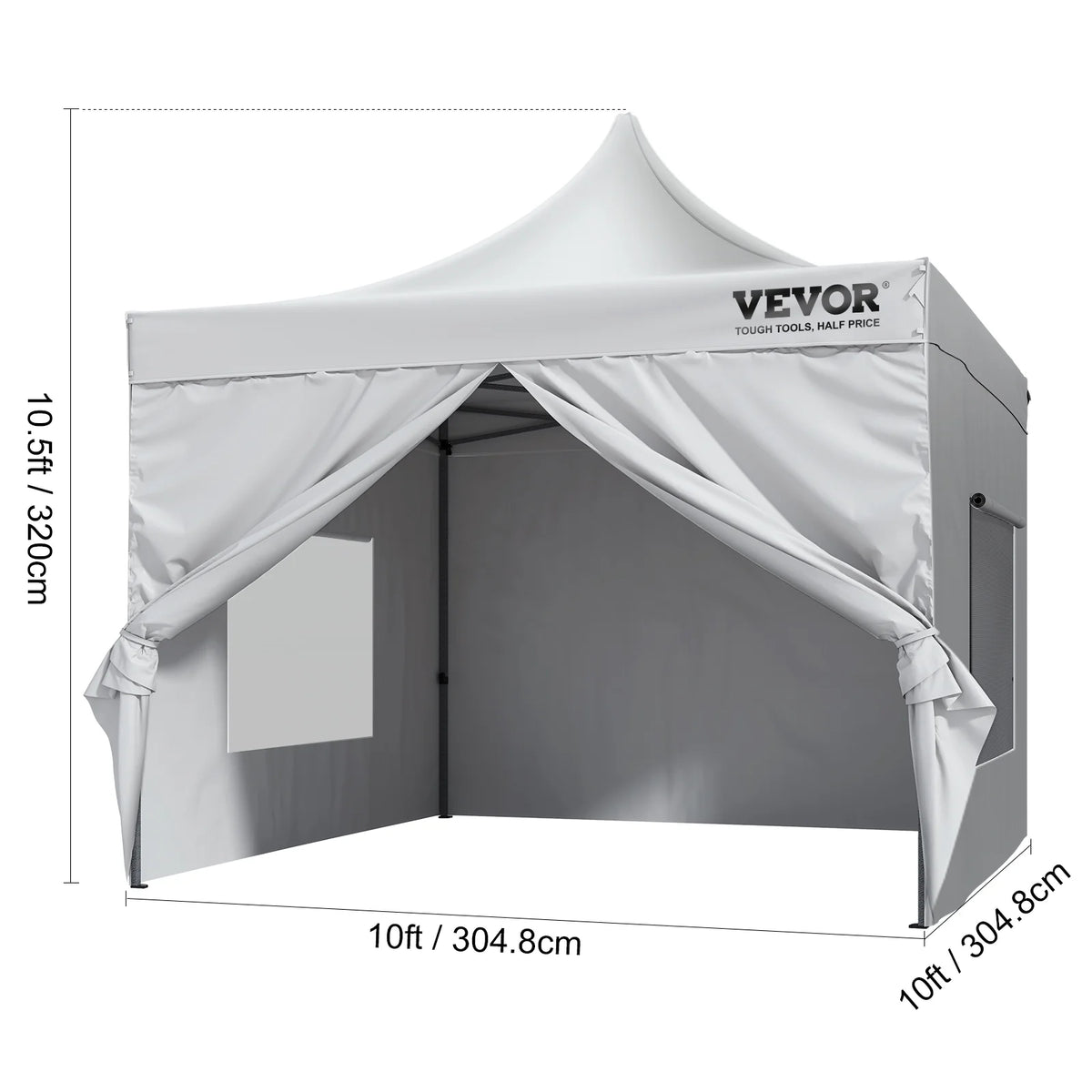 10x10 FT Pop up Canopy Tent with Removable Sidewalls T58213