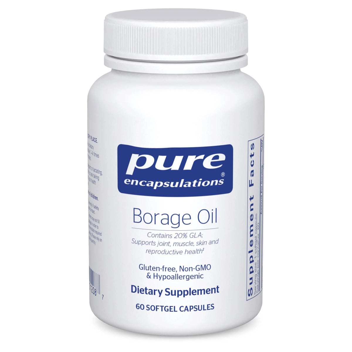 Borage Oil Hypoallergenic Dietary Supplement 60 Softgel Capsules X46892