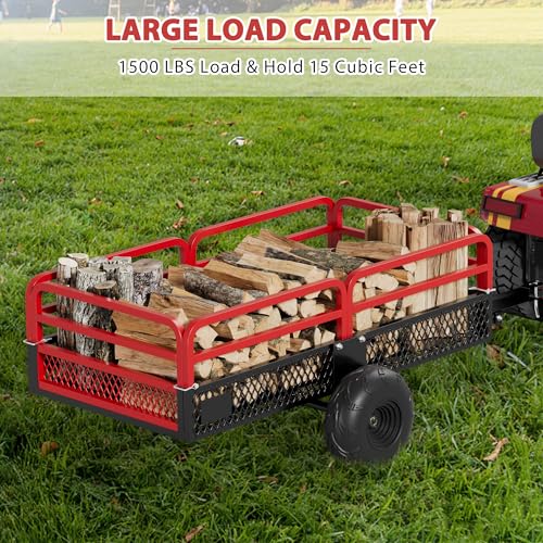 1500lbs Heavy Duty Steel Dump Cart with Wheels T784732