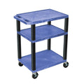 AV Cart 3 Shelves Black Legs Blue P902362