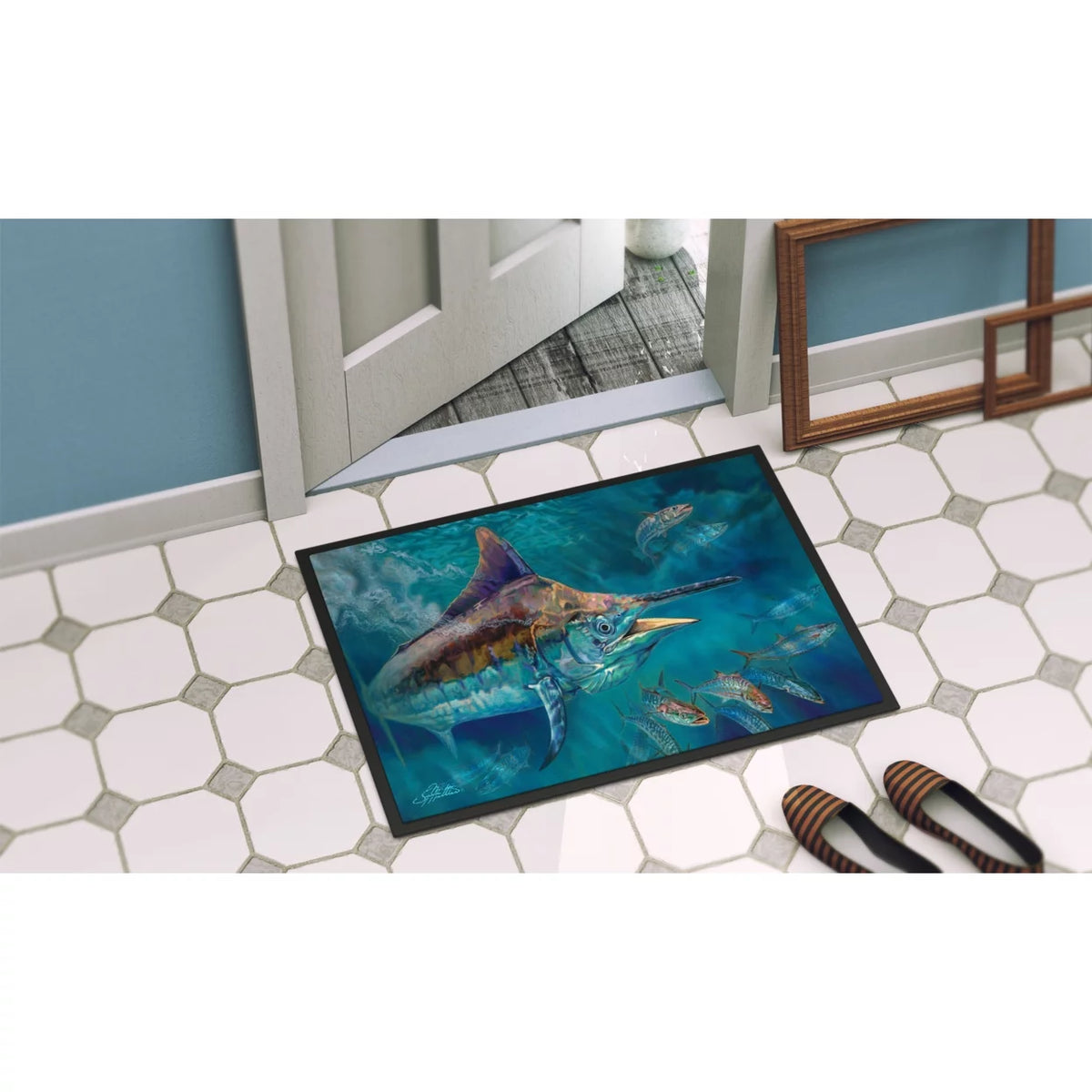 Black Marlin Indoor or Outdoor Mat 24x36 O3145