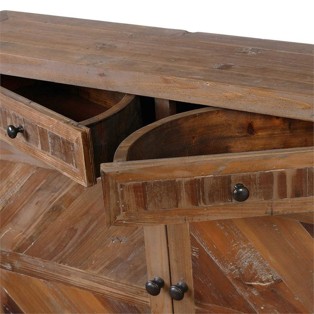 Reclaimed Wood Console Cabinet A496
