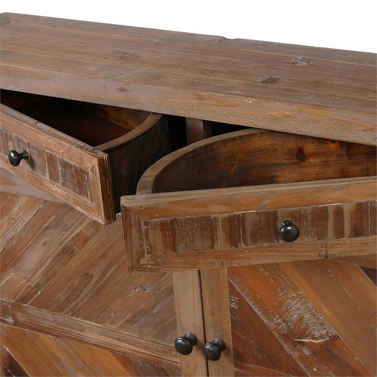 Reclaimed Wood Console Cabinet A496