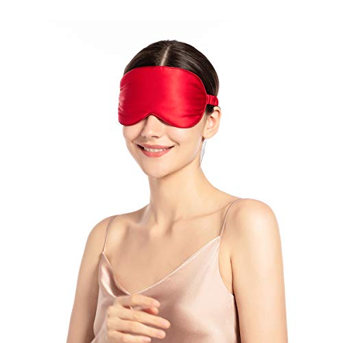Natural Silk Sleep Mask with Elastic Strap V4865