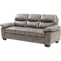 Gray Faux Leather Sofa V6841