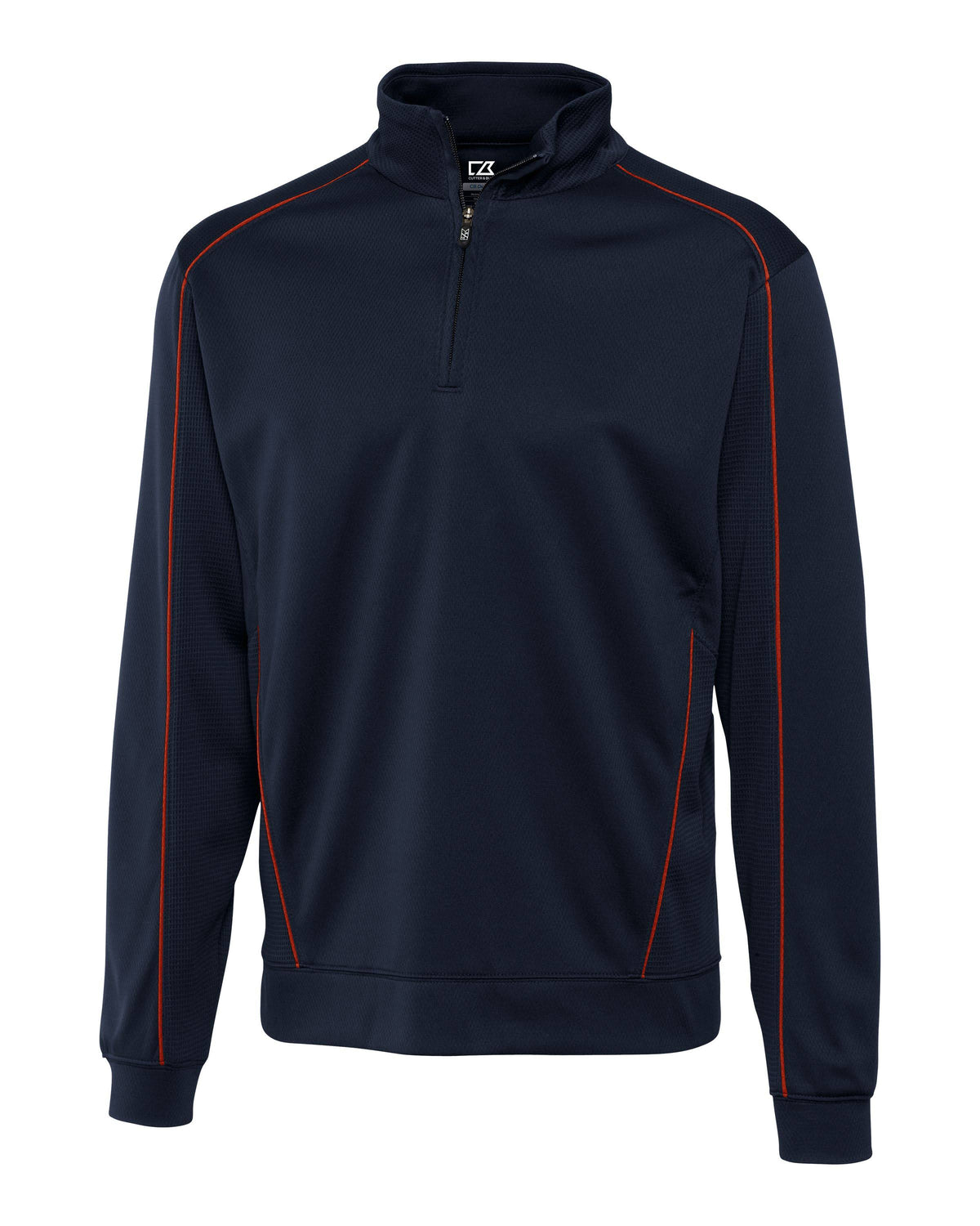 Men DryTec Edge Half-Zip Navy Blue/Cardinal Red I396592