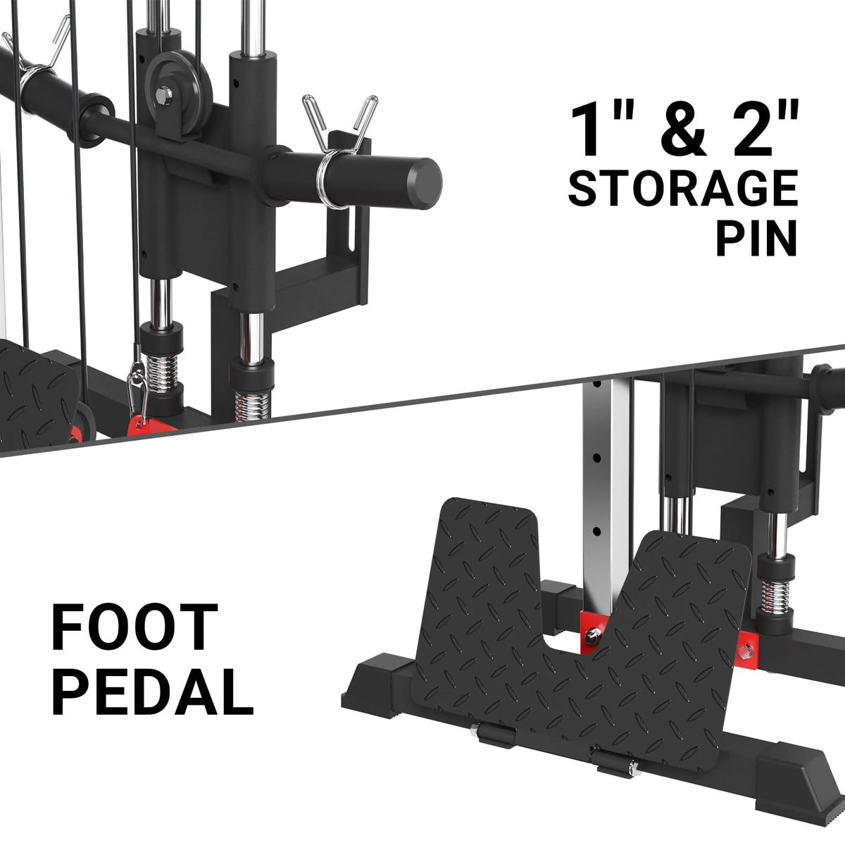 Wall Mount Cable Crossover Machine with 18 Positions Dual Pulley System I1034