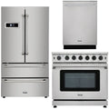36 in. Liquid Propane Range, Refrigerator, Dishwasher M4069
