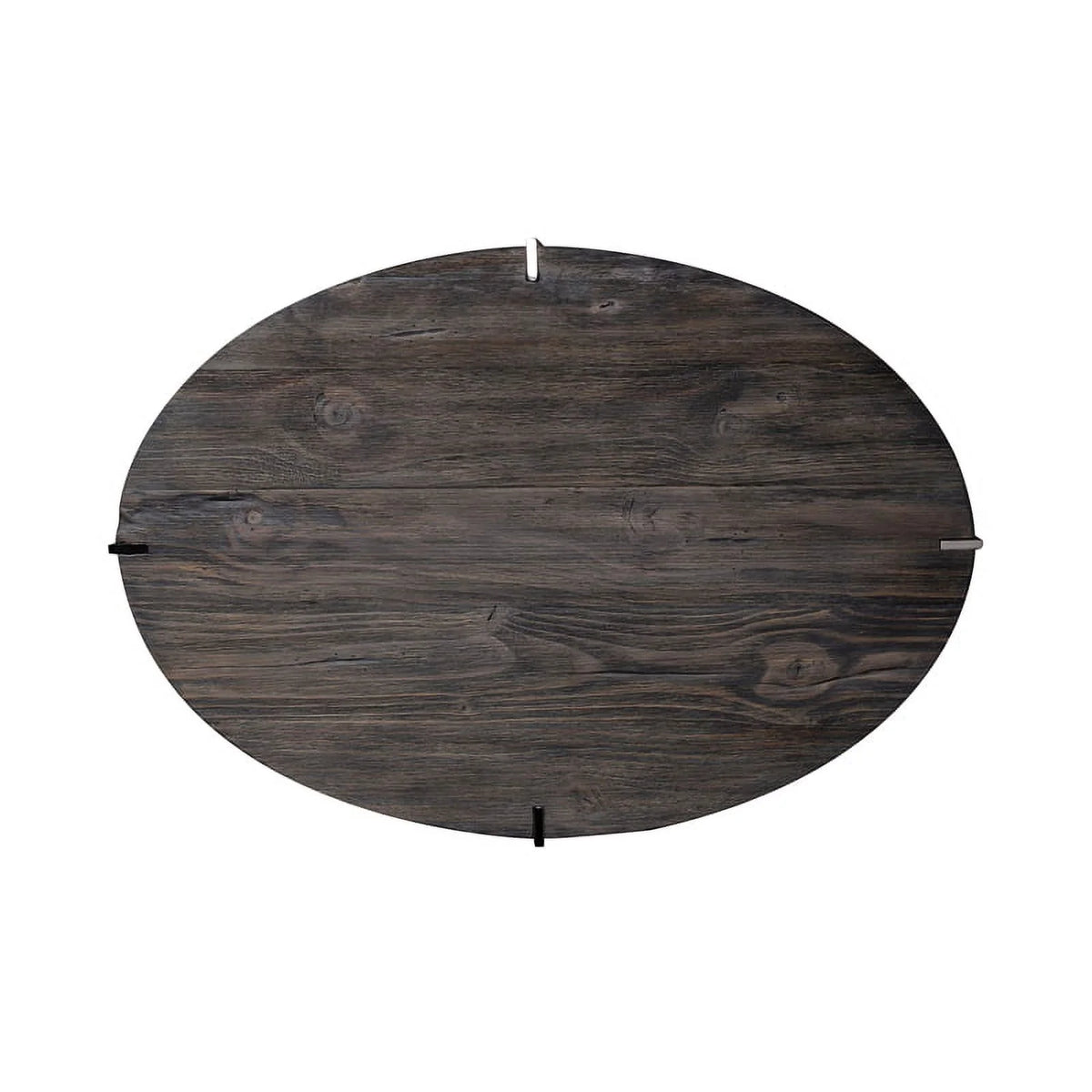 Modern Wood Oval Cocktail Table in Mahogany J42468