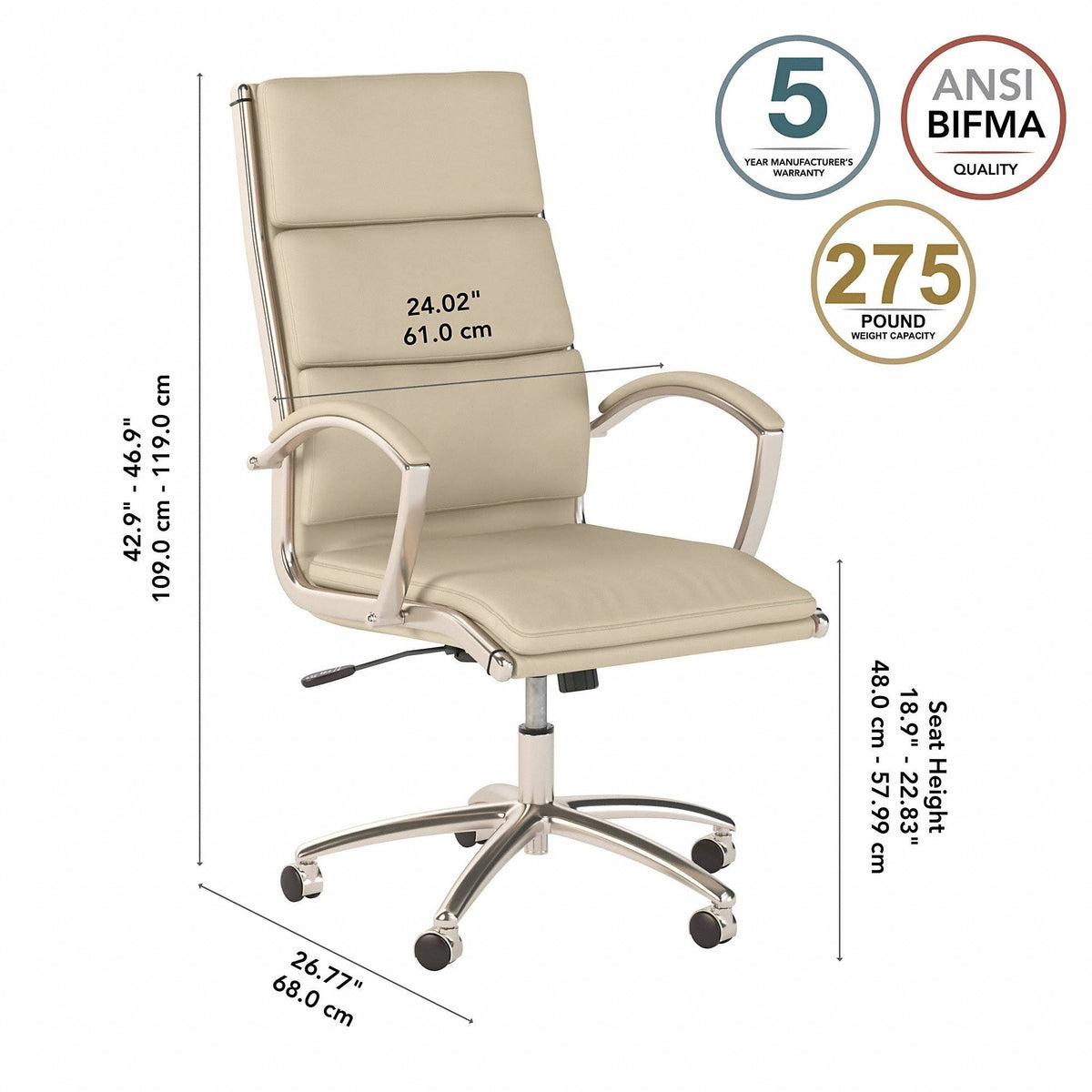 High Back Leather Executive Office Chair E620544