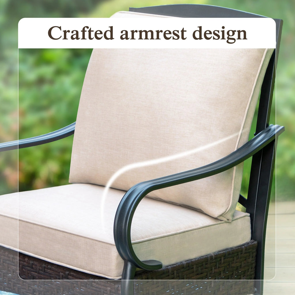 4 Piece Metal Patio Conversation Sofa Set V44832