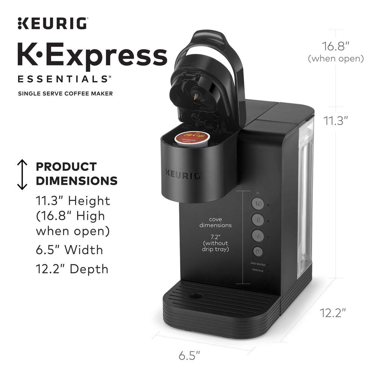 Black Single Serve K-Cup Pod Coffee Maker W387