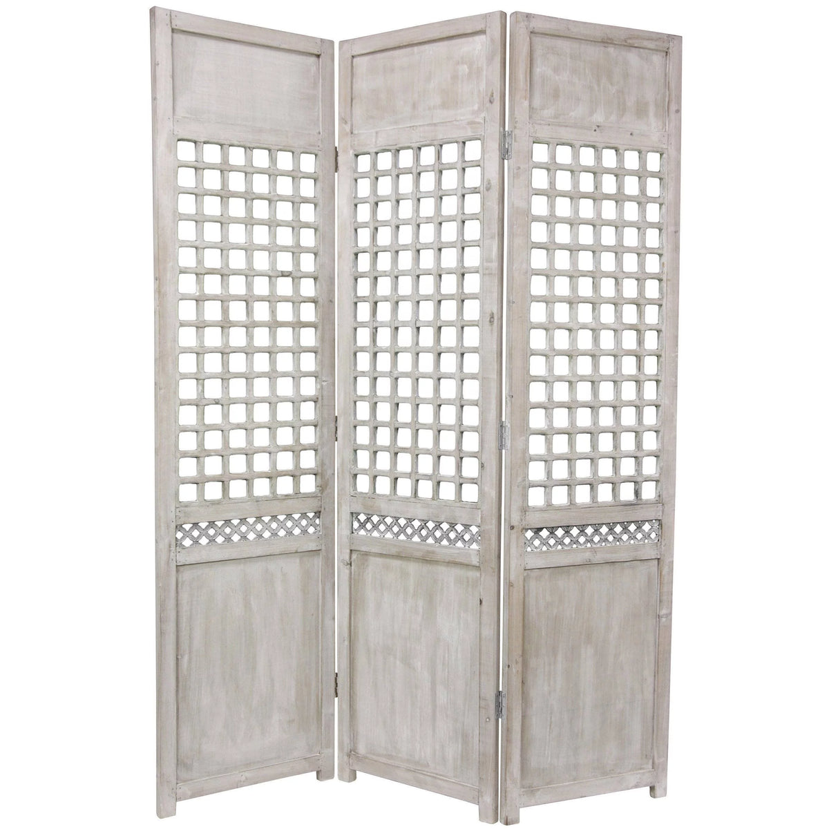 6 ft. Tall 3 Panel Open Lattice Room Divider K26942