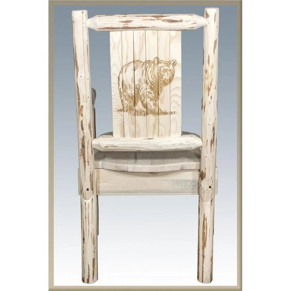 Captains Chair with Laser Engraved Bear Design A47435