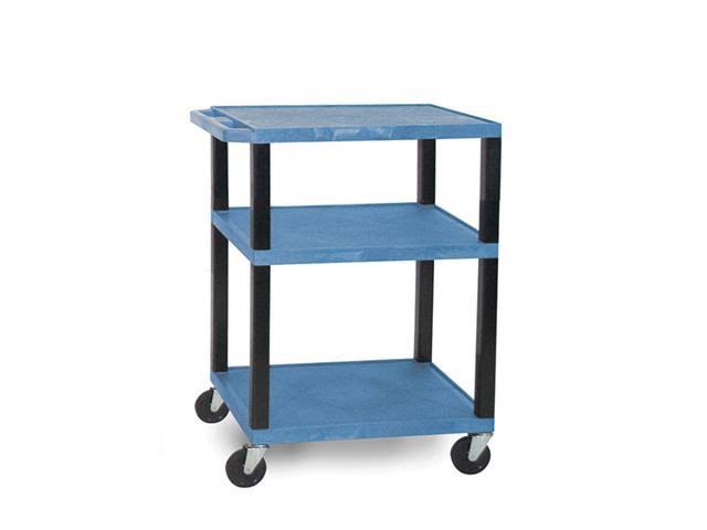 AV Cart 3 Shelves Black Legs Blue P902362