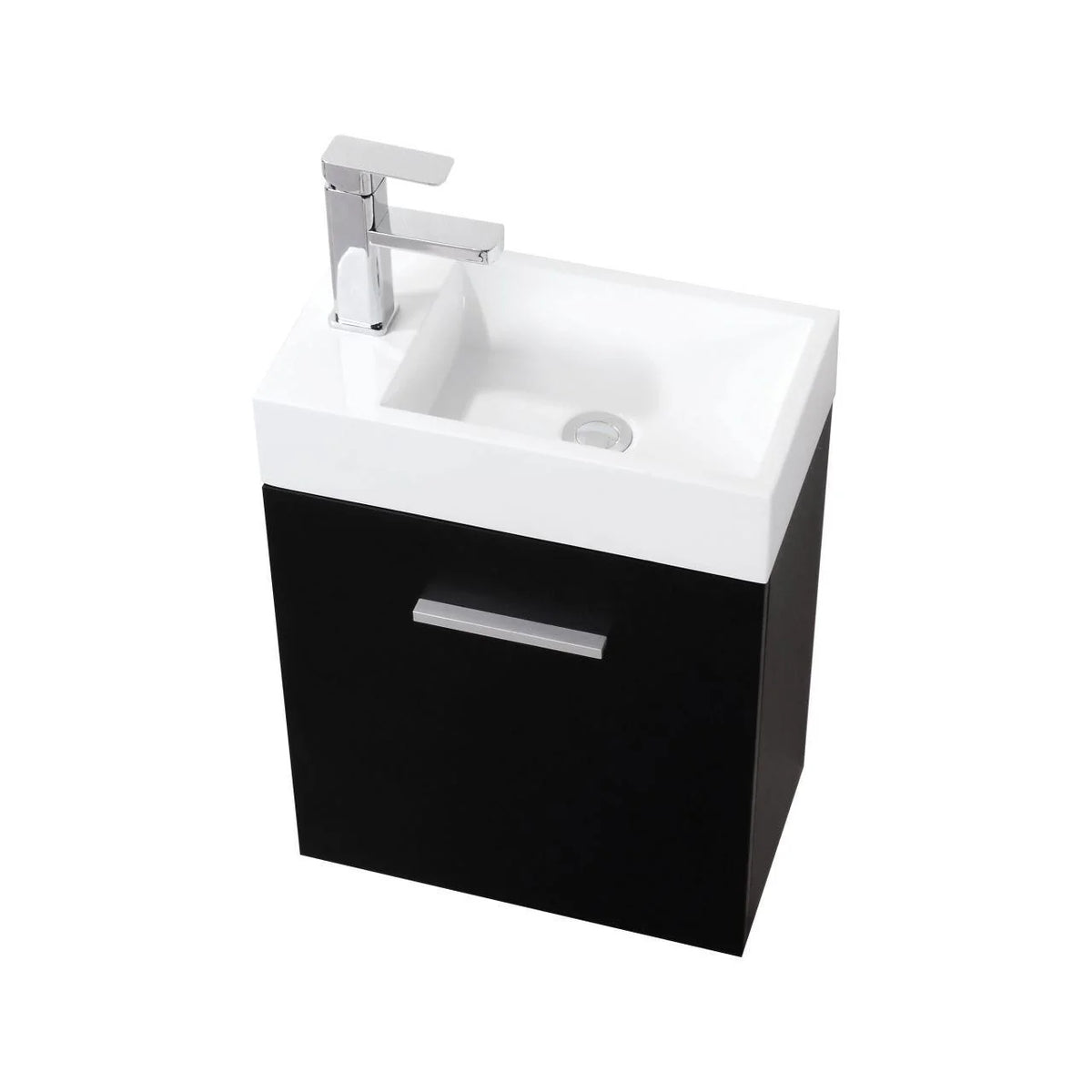 18 in. Wall Mount Black Bathroom Vanity A73904