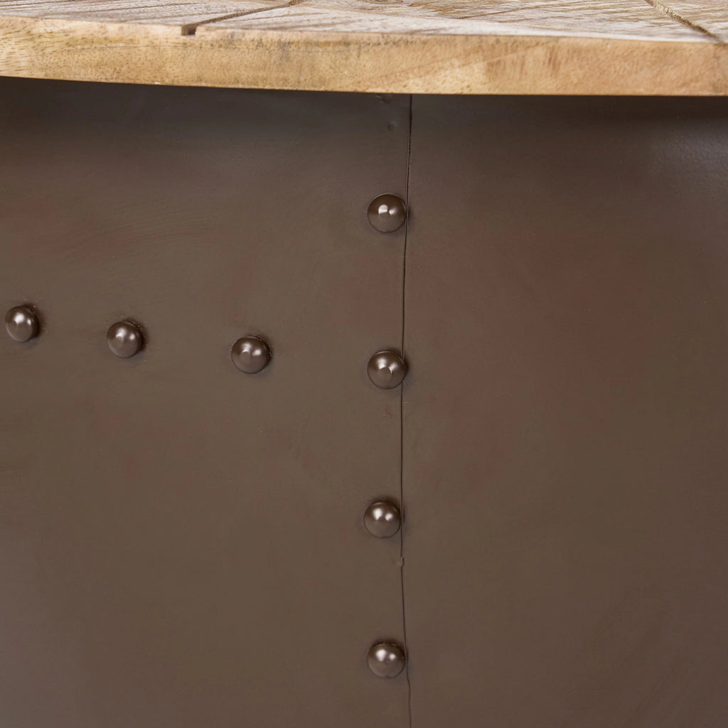 Handcrafted Mango Wood and Iron Accent Table P76729