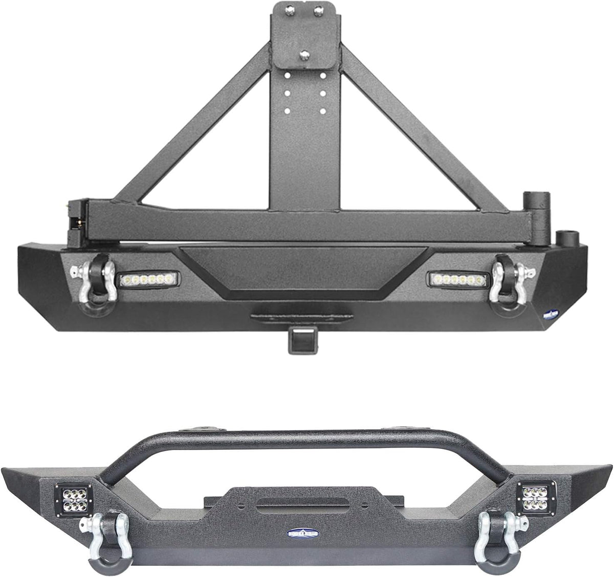 Front Bumper & Rear Bumper Combo with Tire Carrier Set Q659