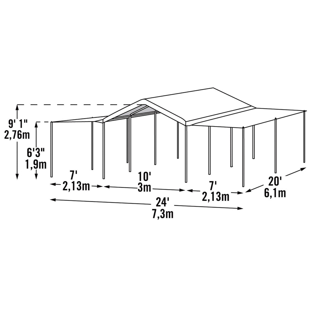 10x20 3-in-1 Canopy White T18538