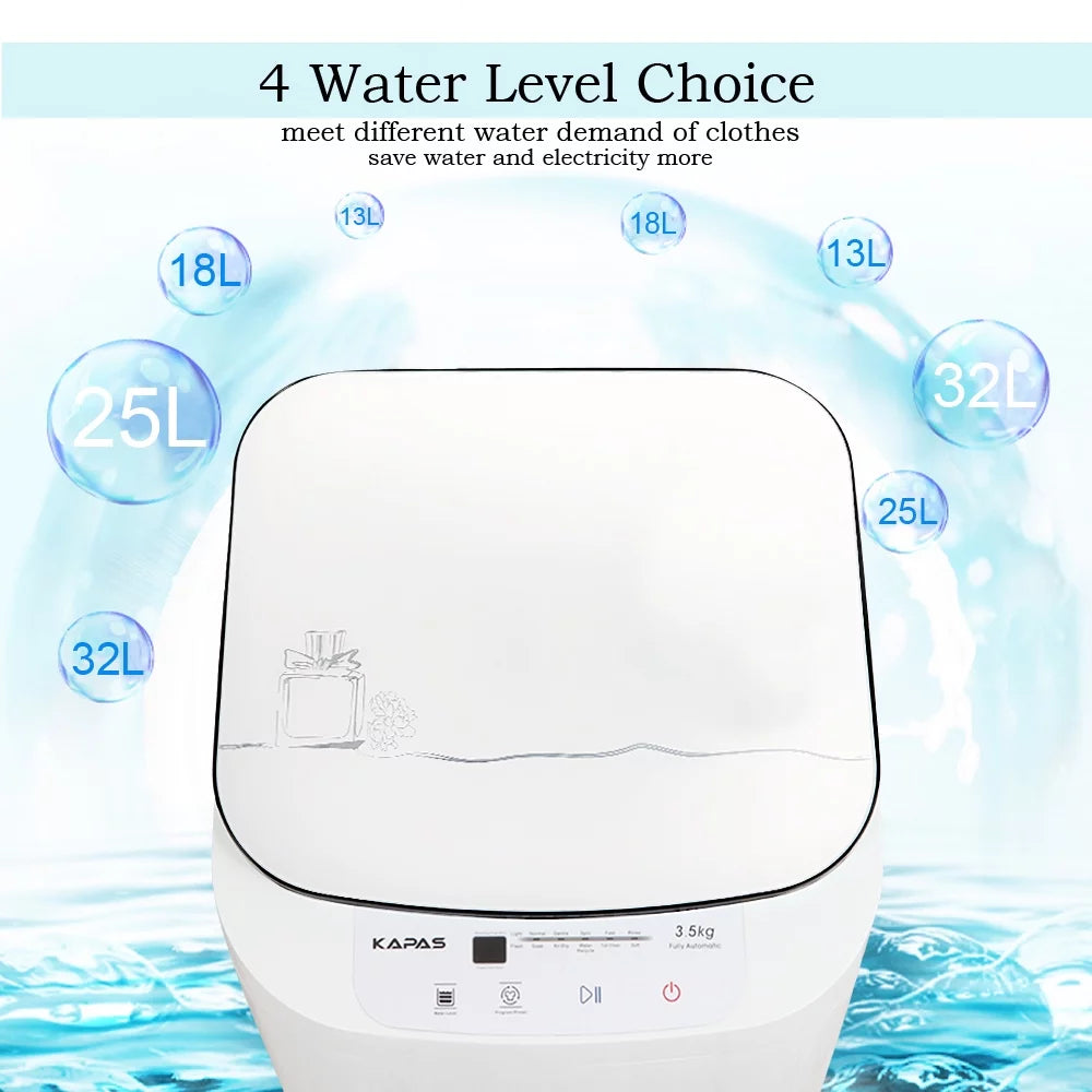 Fully Automatic 2-in-1 Washer & Dryer Machine 8 lbs. Capacity White R4872